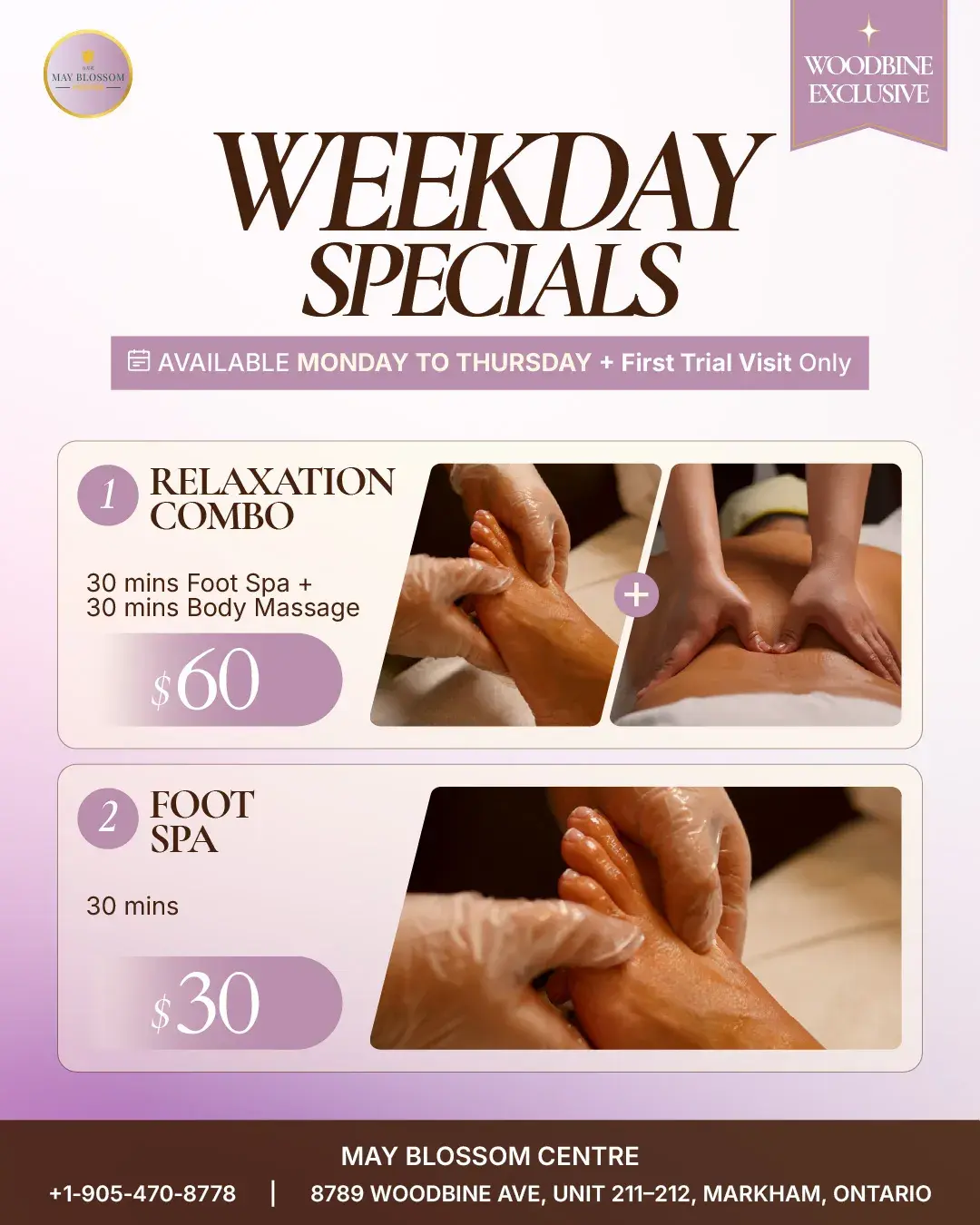 Weekday Special (Mon-Thur) 1st Visit Only