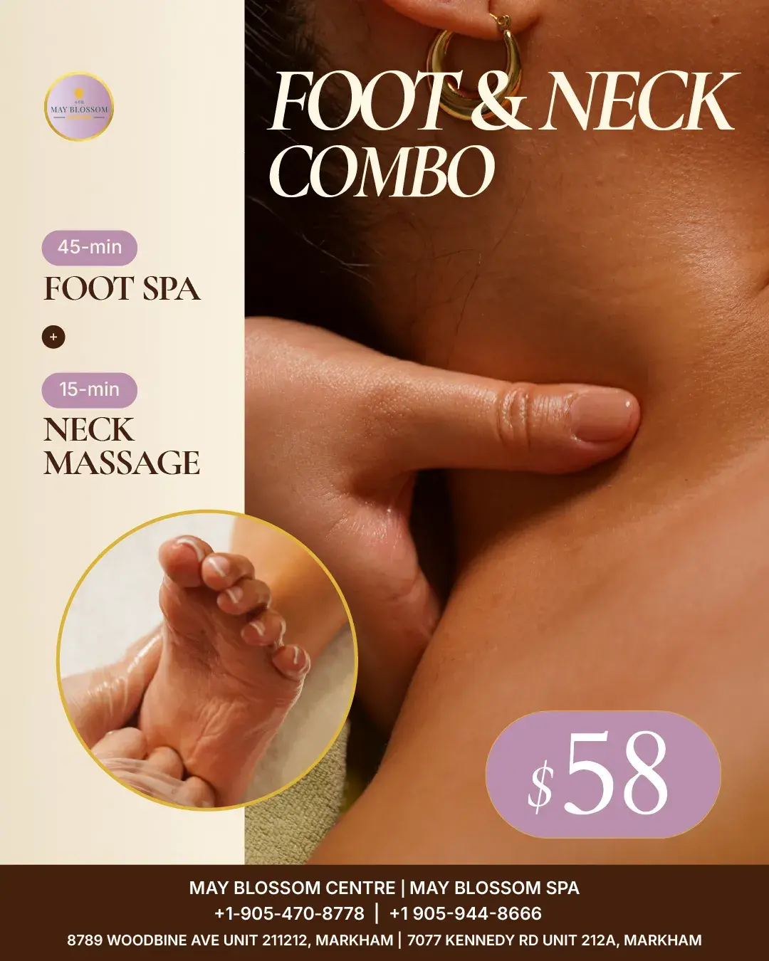 Foot Reflexology 45mins + Shoulder 15mins